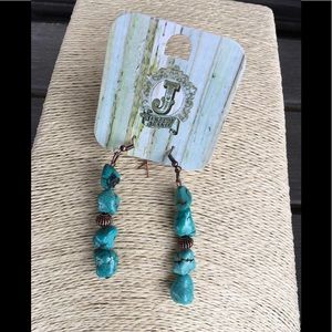 Jewelry Junkie Stacked Turquoise & Copper Earring